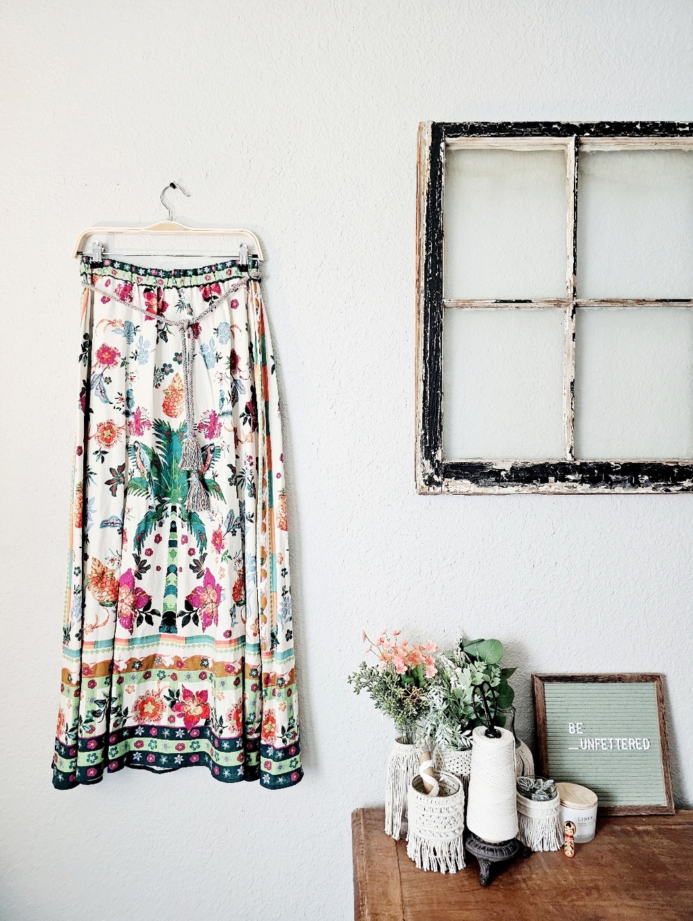 Rachel Zoe Linen Maxi Skirt Elastic Waistband Colorful Tropical Resortwear S NWT - Picture 2 of 14
